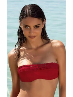 Devant 24 Bandeau Rouge Tango AJOURAGE COUTURE