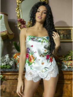 Caraco En Soie Imprimé OMERINE