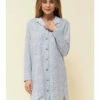 Chemise De Nuit Boutonnée COTON 1 Chemise De Nuit Boutonnée COTON -WACOAL Boutique chemise de nuit boutonnee