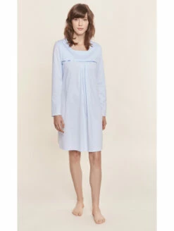 Chemise De Nuit Bleu COTON