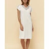 Chemise De Nuit En Coton Ivoire ROMANTIC CHIC