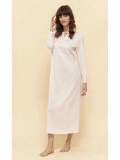 Chemise De Nuit Longue Rose COTON