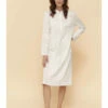 Chemise De Nuit Manches Longues COTON 1 Chemise De Nuit Manches Longues COTON -WACOAL Boutique chemise de nuit manches longues en coton
