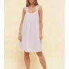 Chemise De Nuit Sans Manches En Coton Rose -WACOAL Boutique chemise de nuit sans manches en coton rose