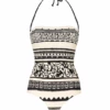 Maillot De Bain Bustier Imprimé Noir Et Blanc -WACOAL Boutique maillot de bain bustier imprime noir