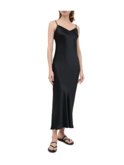 Nuisette Longue 100% Soie Noir ODANA -WACOAL Boutique nuisette longue 100 soie noir odana 2