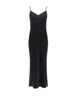 Nuisette Longue 100% Soie Noir ODANA