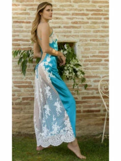 Nuisette Longue Dos Nu En Soie NINA