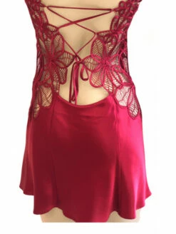 Nuisette Rouge SOIE -WACOAL Boutique nuisette soie rouge 1