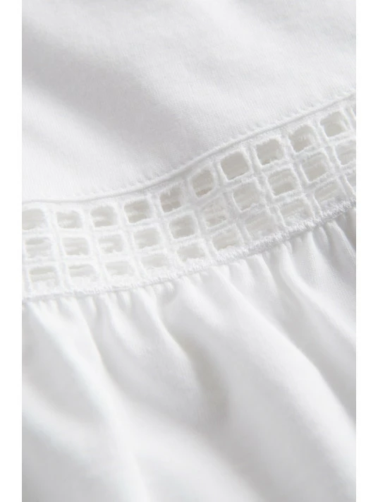 Pyjama Manches Courtes Blanc COTON 6 Pyjama Manches Courtes Blanc COTON – Image 4