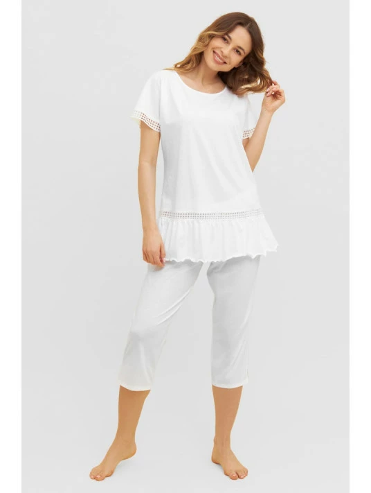 Pyjama Manches Courtes Blanc COTON 8 Pyjama Manches Courtes Blanc COTON – Image 6