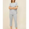 Pyjama Manches Courtes En Coton Gris
