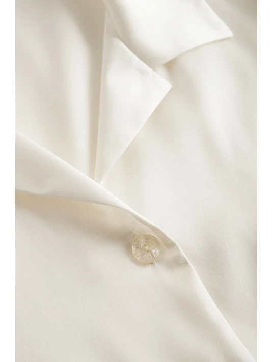Pyjama Manches Longues Ivoire SOIE 5 Pyjama Manches Longues Ivoire SOIE – Image 3