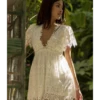 Robe En Dentelle Naturel REBECCA
