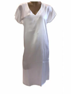 Robe Ivoire Manches Courtes SOIE