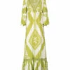 Robe Longue En Soie Vert Anis -WACOAL Boutique robe longue en soie vert anis