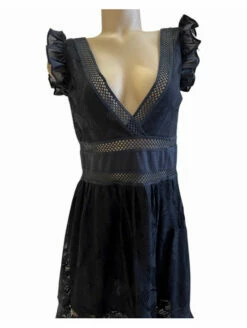 Robe Longue Noir En Coton Sans Manches