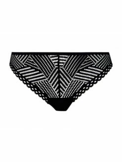 Slip Noir TRESSAGE GRAPHIC -WACOAL Boutique slip noir tressage graphic 1