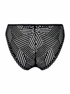 Slip Noir TRESSAGE GRAPHIC -WACOAL Boutique slip noir tressage graphic 2