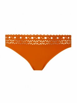 Slip Taille Basse Orange AJOURAGE COUTURE