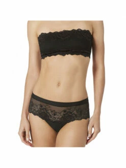 Soutien-gorge Bandeau Doublé Coton Noir GRETA -WACOAL Boutique soutien gorge bandeau noir greta 1