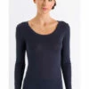 HANRO T-shirt Manches Longues CACHEMIRE Et SOIE
