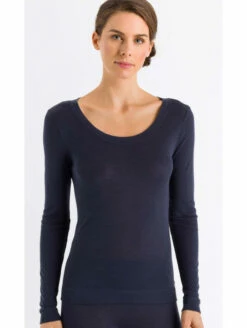 HANRO T-shirt Manches Longues CACHEMIRE Et SOIE
