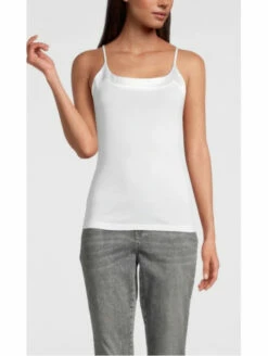 Top Bretelles Spaghettis Col Rond Satin COTON