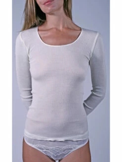 Top Manches Longues Col Rond LAINE ET SOIE -WACOAL Boutique top manches longues col rond laine et soie 3