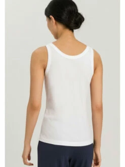 HANRO Top Sans Manches Blanc SLEEP&LOUNGE -WACOAL Boutique top sans manches blanc sleeplounge 1