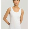 HANRO Top Sans Manches Blanc SLEEP&LOUNGE -WACOAL Boutique top sans manches blanc sleeplounge